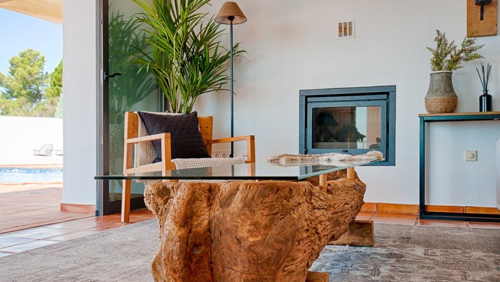 Super mooie Ibiza stijl villa met panoramisch zeezicht en 100% privacy in Moraira