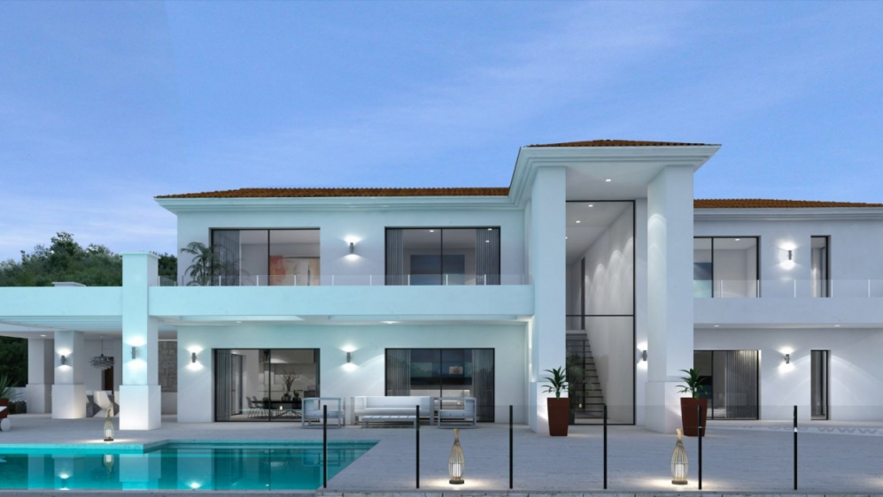 Stunning new build sea front villa in Moraira with amazing sea views