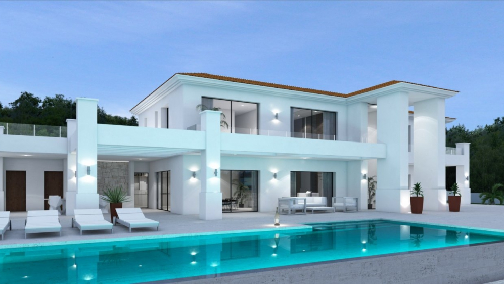 Stunning new build sea front villa in Moraira with amazing sea views