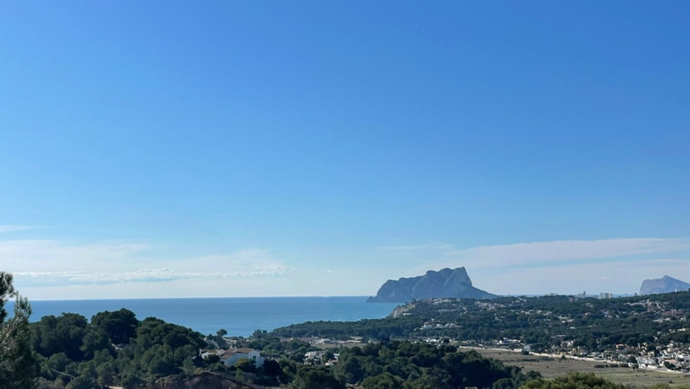 Superb new Ibiza style villa with panoramic sea views in lovely location