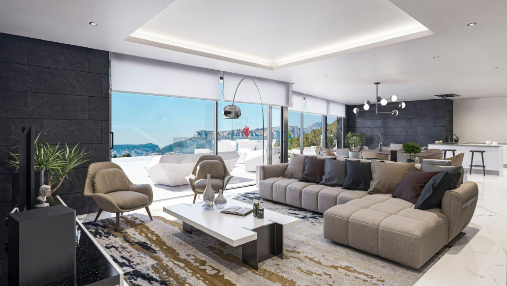Superb quality designer villa with beautiful sea views