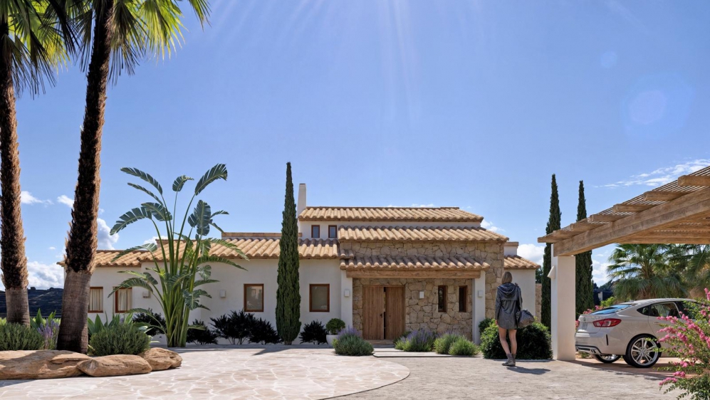 luxury new-build finca in Mediterranean style on large plot with panoramic views