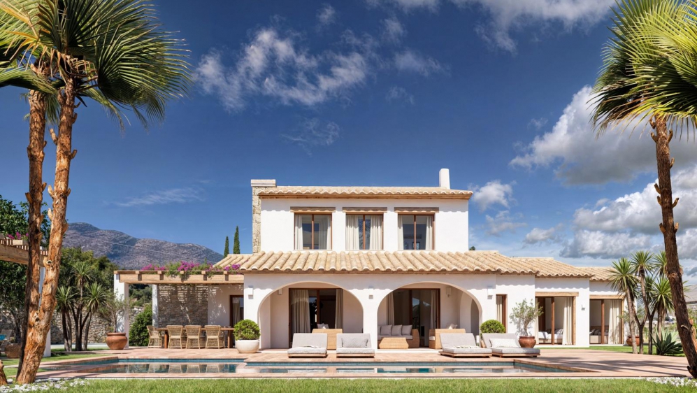 luxury new-build finca in Mediterranean style on large plot with panoramic views