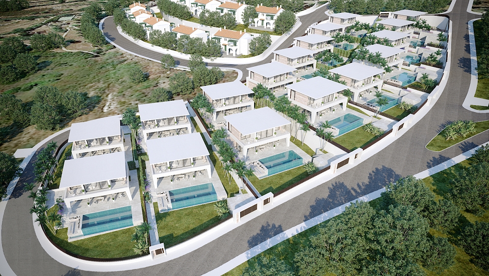 Very well priced new build villas for sale walking distance to the beach and harbour