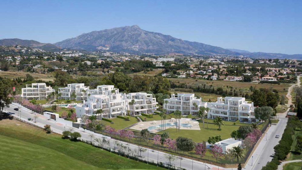 Contemporary new build apartments next to Atalaya golf