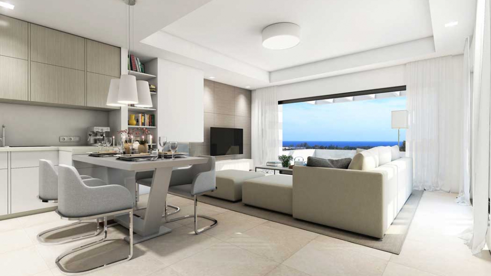 Contemporary new build apartments next to Atalaya golf