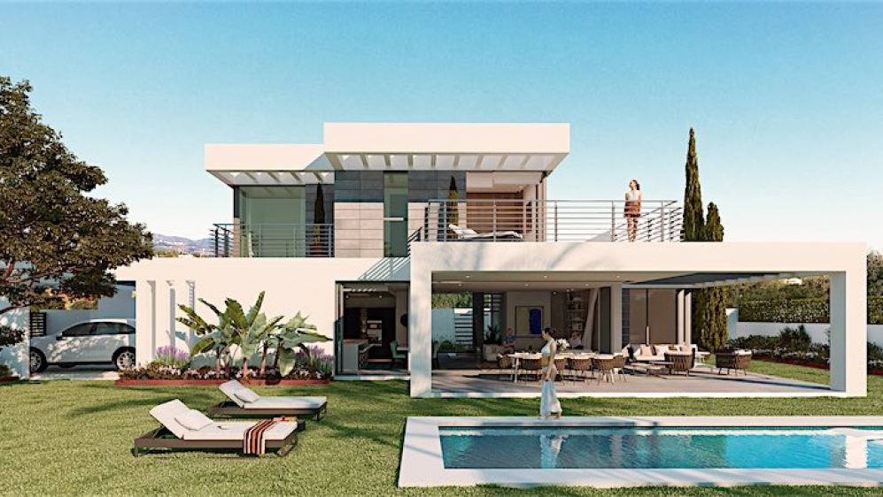 Nieuwe design villa's met zeezicht bij Marbella