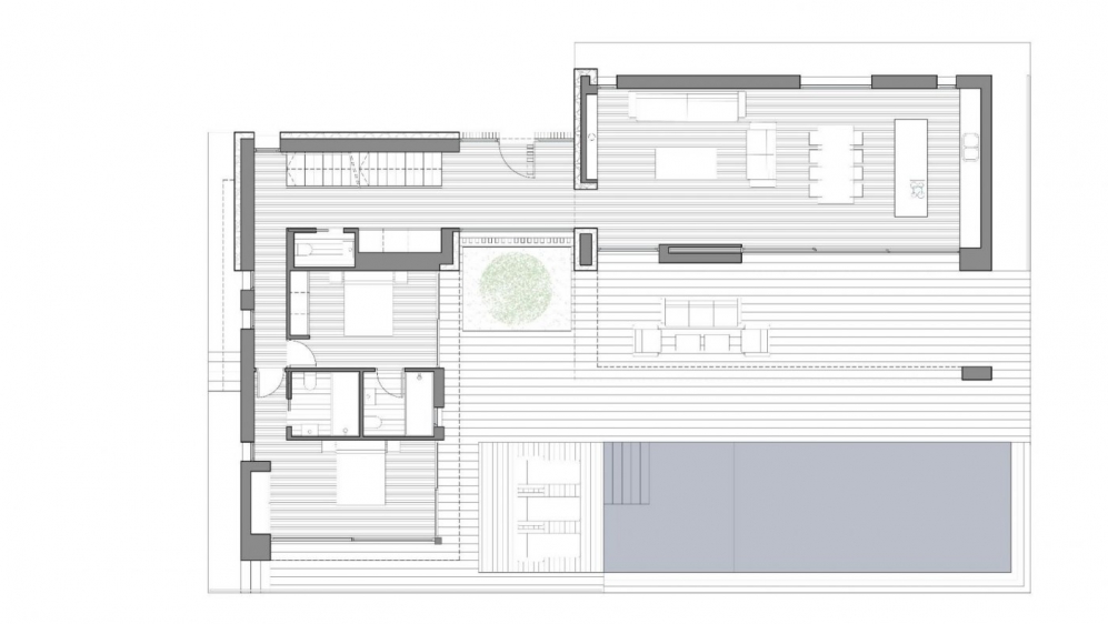 Top quality contemporary 'Ibiza style villa with sea views at walking distance from the beach