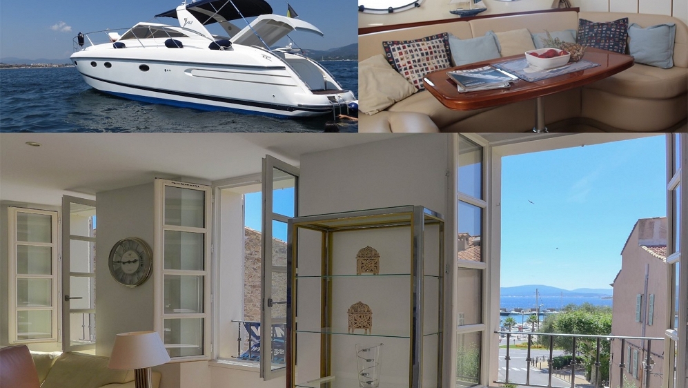 Unique opportunity: Beautiful apartment close to the marina for sale including luxury motor yacht!