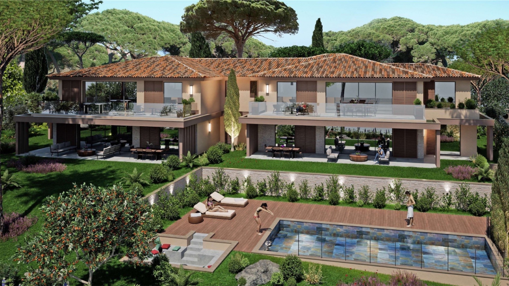 Zeer luxe en ruime nieuwbouw appartementen met panoramisch uitzicht op zee en Saint Tropez