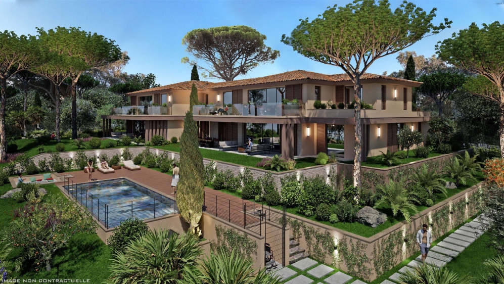 Zeer luxe en ruime nieuwbouw appartementen met panoramisch uitzicht op zee en Saint Tropez