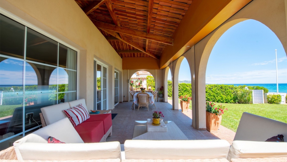 Unique frontline beach villa for sale on La Nartelle beach Sainte Maxime