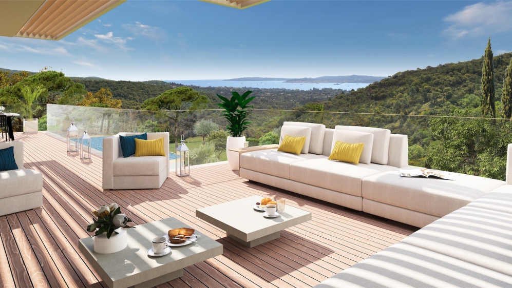 Luxe nieuwe high end design villa's met schitterend uitzicht over de baai van Saint Tropez