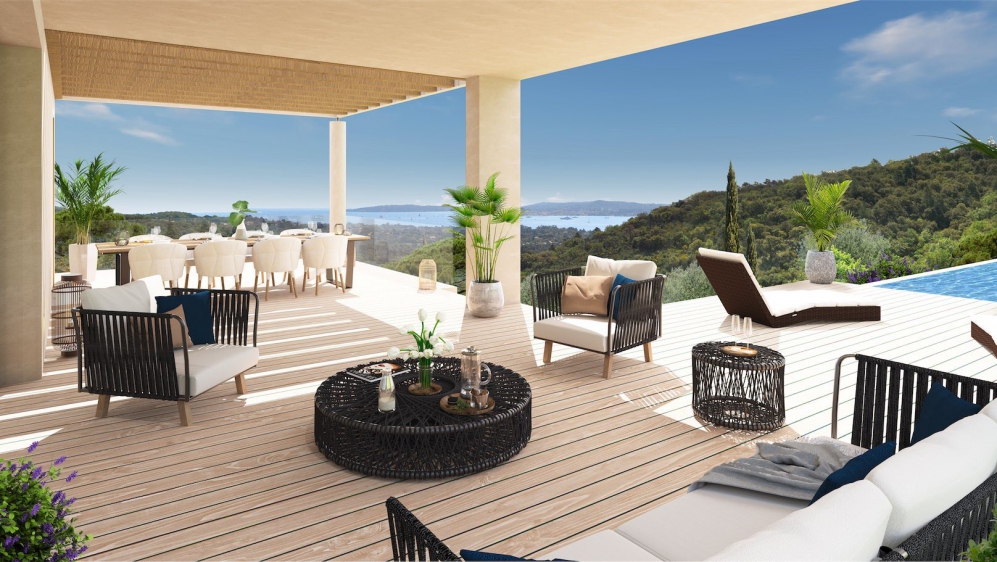 Luxe nieuwe high end design villa's met schitterend uitzicht over de baai van Saint Tropez