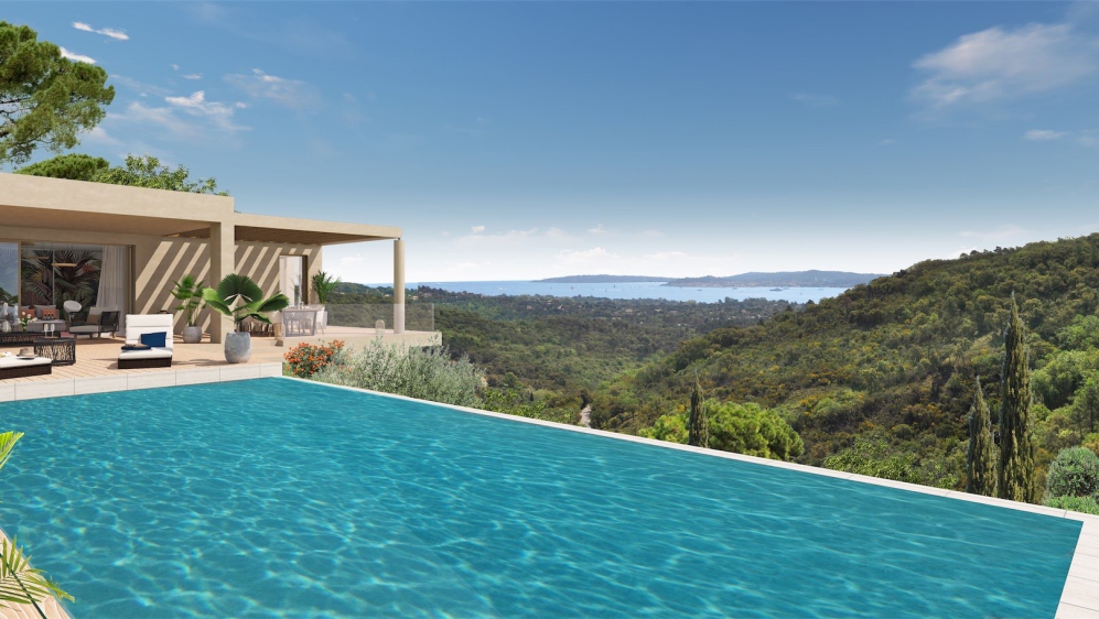 Luxe nieuwe high end design villa's met schitterend uitzicht over de baai van Saint Tropez