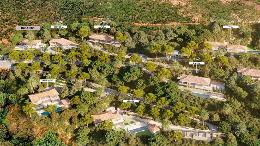 High-end luxury designer villas with 5* hotelservices in private estate overlooking Saint Tropez