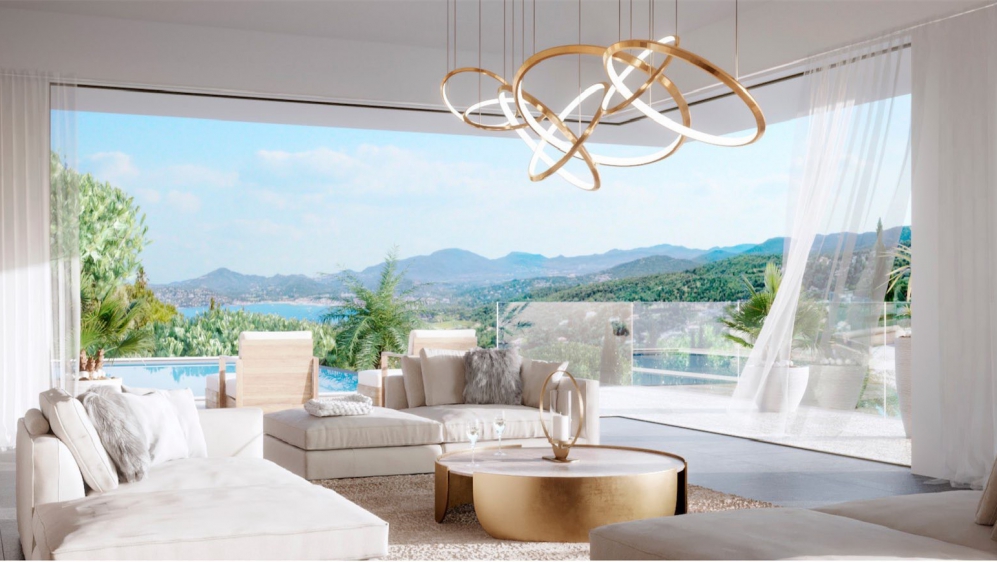 High-end luxury designer villas with 5* hotelservices in private estate overlooking Saint Tropez