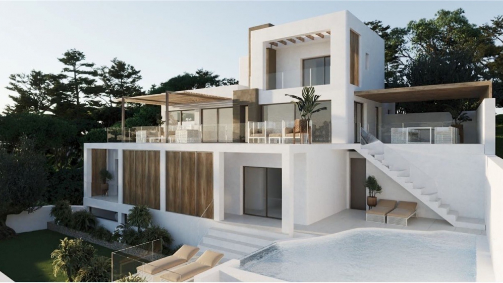 Schitterende moderne Ibiza stijl villa met spectaculair zicht op Es Vedra én verhuurlicentie!