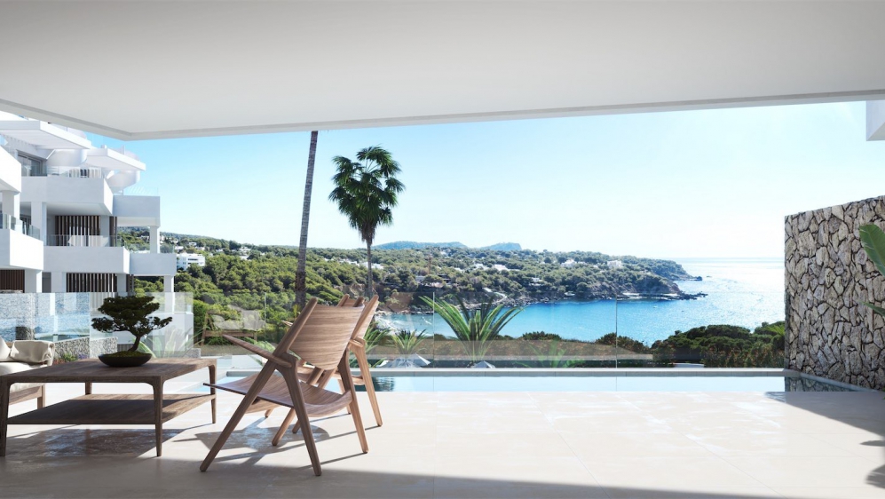 Schitterende design appartementen bij het strand met prachtig zeezicht en eigen privé zwembad