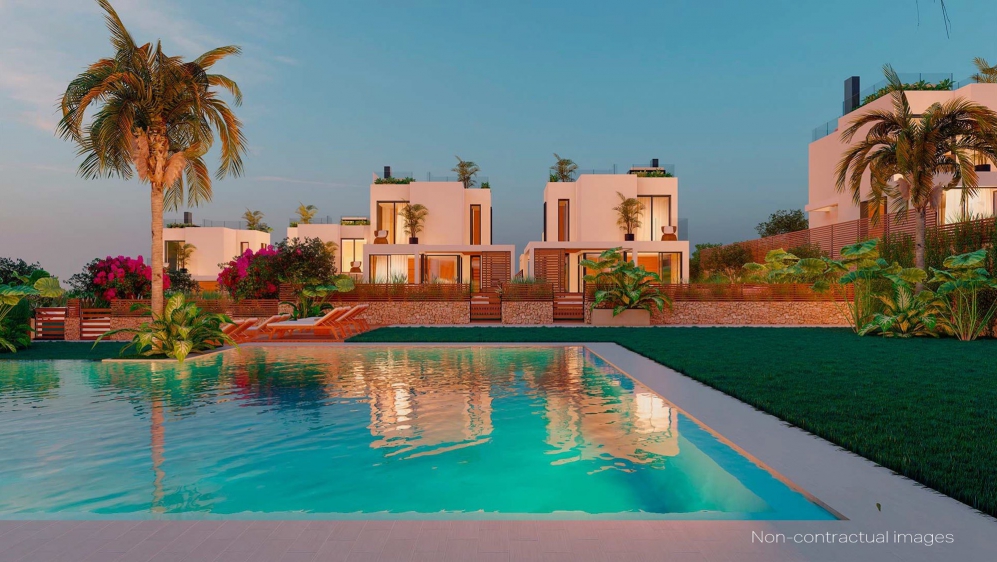 Stunning new build Ibiza villas located just 200 m from the beach