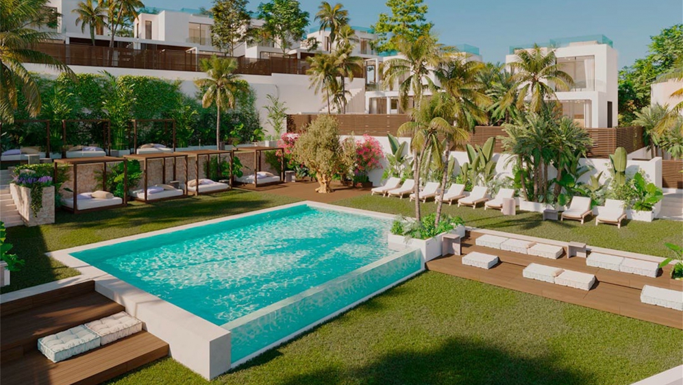 Stunning new build Ibiza villas located just 200 m from the beach