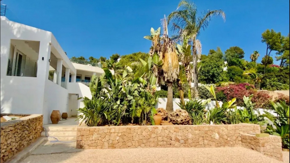 Modern Ibiza style villa with stunning sea views and guest house in Can Furnet