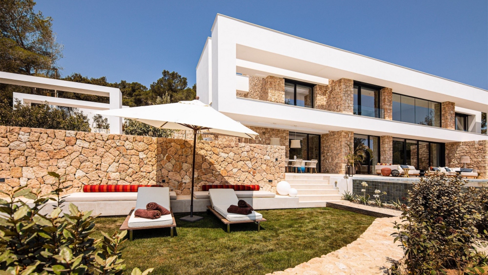 Luxury Ibiza villas within private and guarded estate overlooking the Roca Llisa Golf course