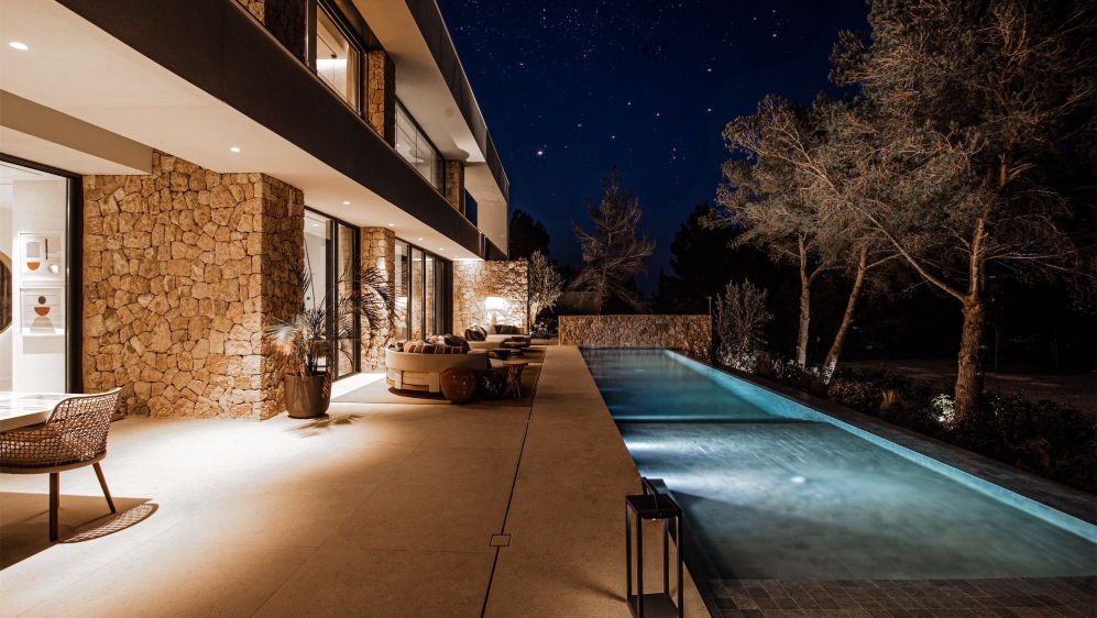 Luxury Ibiza villas within private and guarded estate overlooking the Roca Llisa Golf course