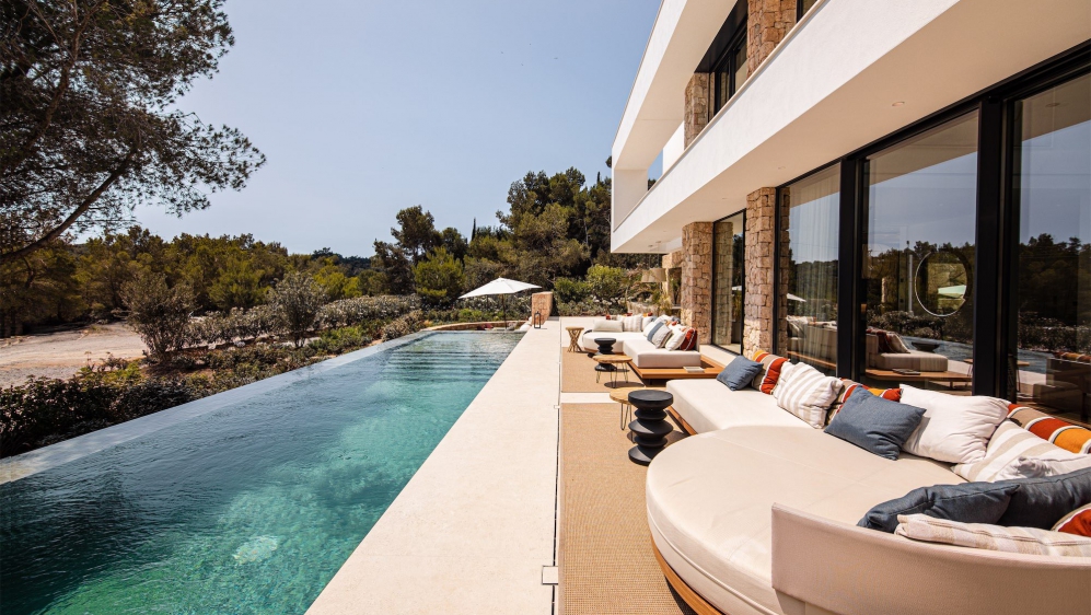 Luxury Ibiza villas within private and guarded estate overlooking the Roca Llisa Golf course
