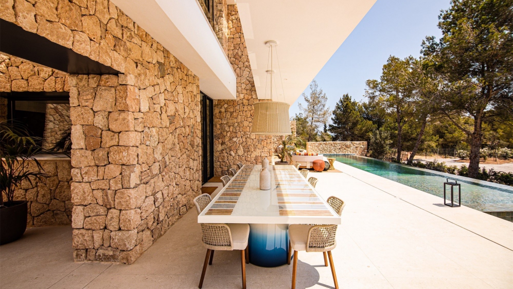 Luxury Ibiza villas within private and guarded estate overlooking the Roca Llisa Golf course
