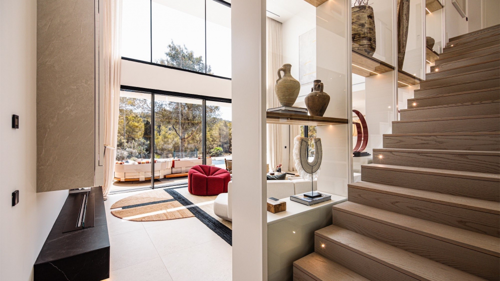 Luxury Ibiza villas within private and guarded estate overlooking the Roca Llisa Golf course