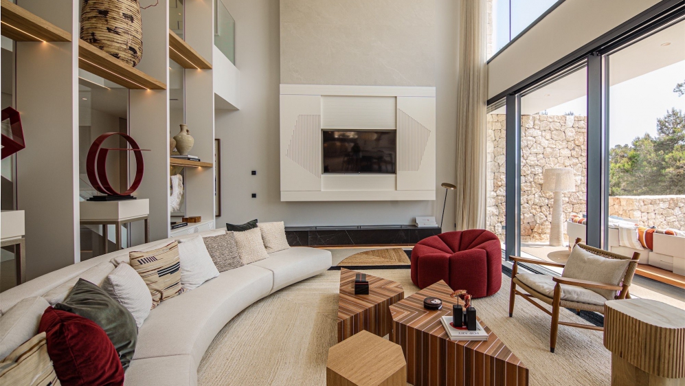 Luxury Ibiza villas within private and guarded estate overlooking the Roca Llisa Golf course