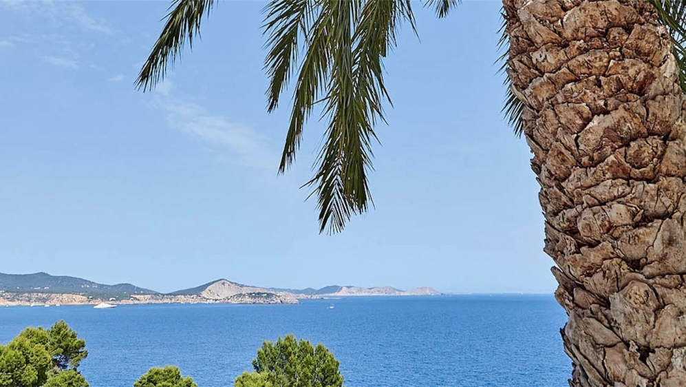Superieure Ibiza villa pal aan zee met apart gastenverblijf en waanzinnig uitzicht op Formentera