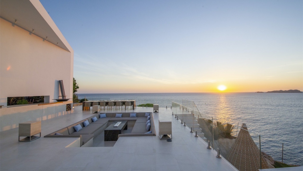 Spectacular sea front designer villa with amazing views over the bay of Cala Tarida