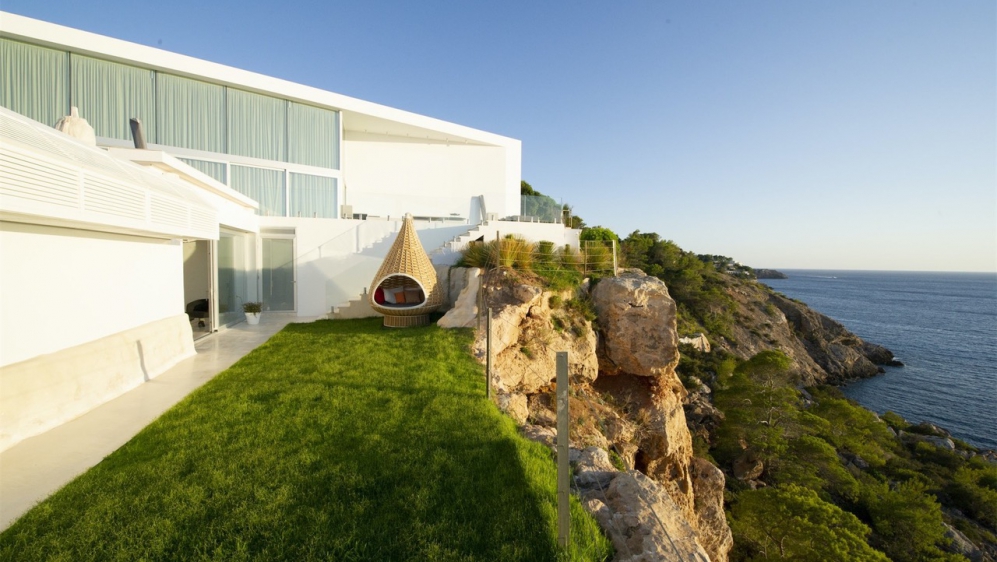 Spectacular sea front designer villa with amazing views over the bay of Cala Tarida