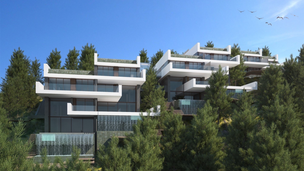High-tech design new build apartment with private pool within walking distance of Cala Vadella beach