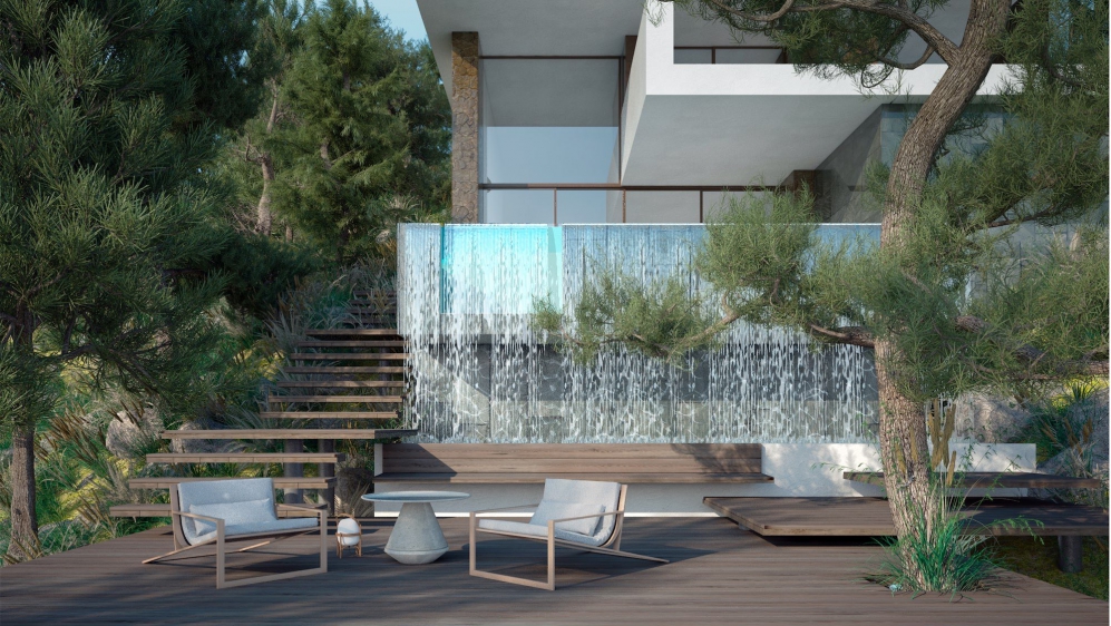 High tech design duplex appartement met privé zwembad op loopafstand van het strand