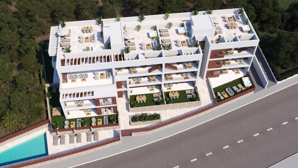 Luxury modern new-build apartments within short walking distance of Santa Eulalia Beach