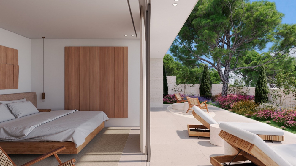 Stunning high-tech Ibiza-style villas with sea views very close to the marina and town center.