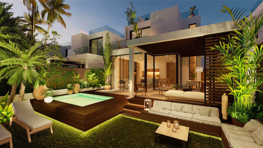 Stunning new build Ibiza villas walking distance from the beach in Cala Tarida