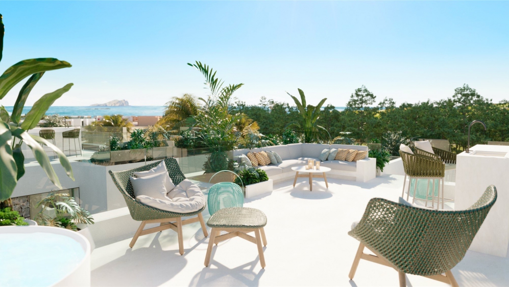 Luxe nieuwbouw Ibiza villa's met zeezicht op loopafstand van het strand