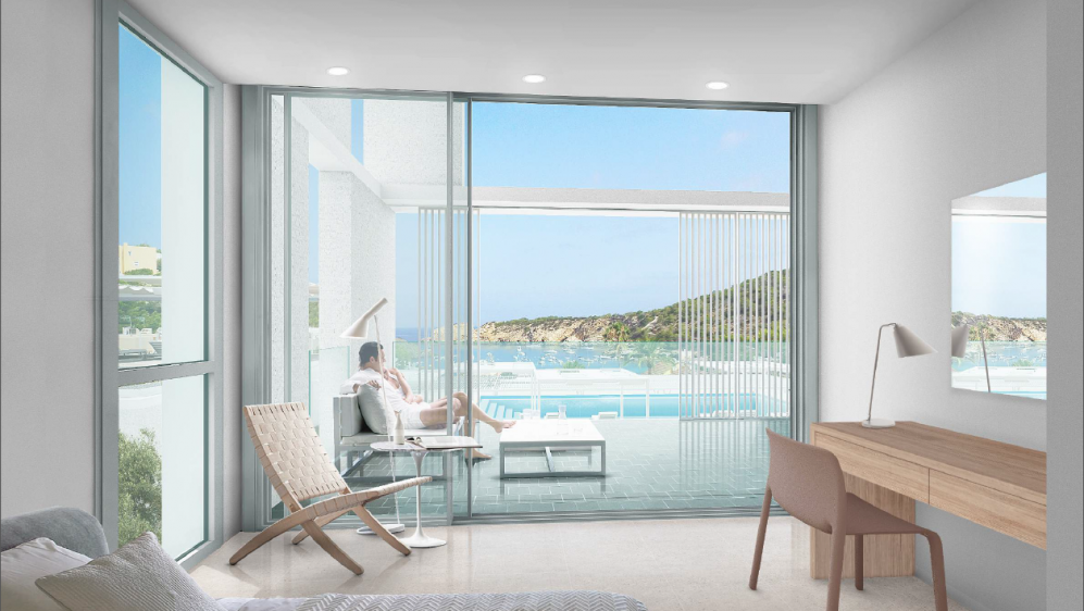 Schitterend nieuw high tech design appartement aan het strand van Cala Vadella