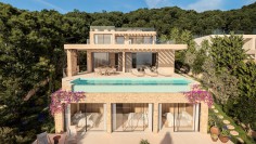 Stunning high-tech Ibiza-style villas with sea views very close to the marina and town center.
