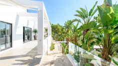 Stunning modern villa with spectacular sea views and rental license in Es Cubells