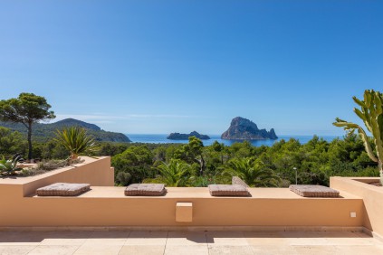 Luxury apartment with expansive terrace and breathtaking Es Vedrà views