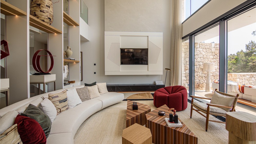 Luxury Ibiza villas within private and guarded estate overlooking the Roca Llisa Golf course