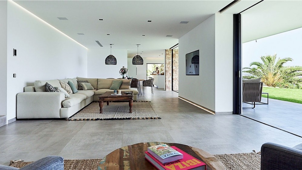 Amazing contemporary Ibiza style villa in Es Cubells with breathtaking views of the sea and Formentera