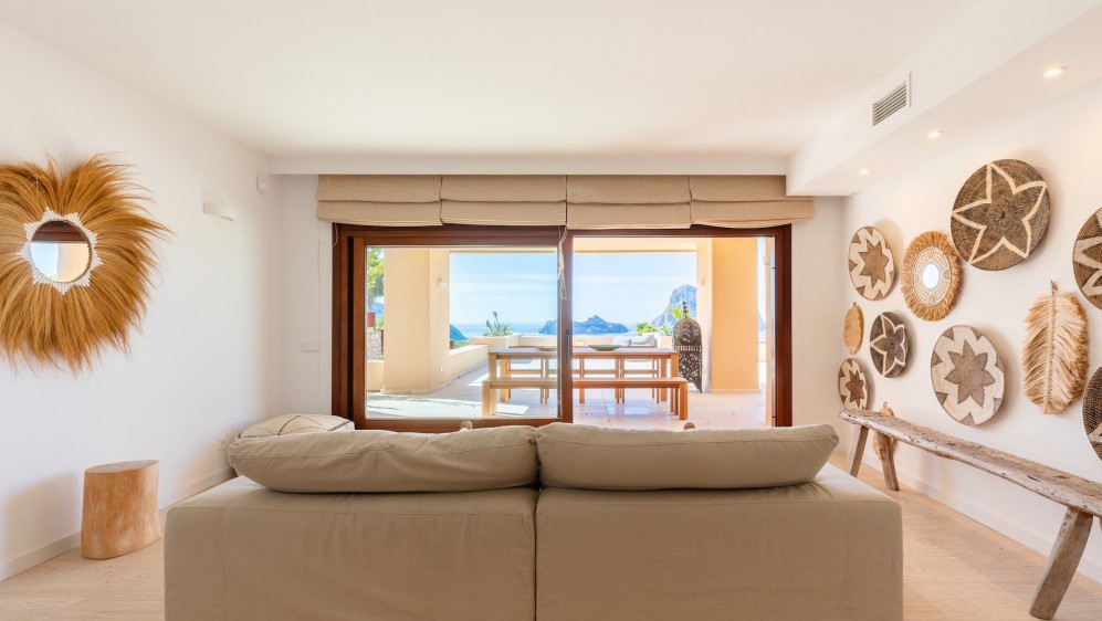 Luxury apartment with expansive terrace and breathtaking Es Vedrà views