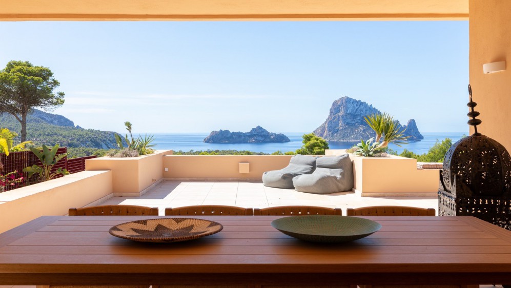 Luxury apartment with expansive terrace and breathtaking Es Vedrà views
