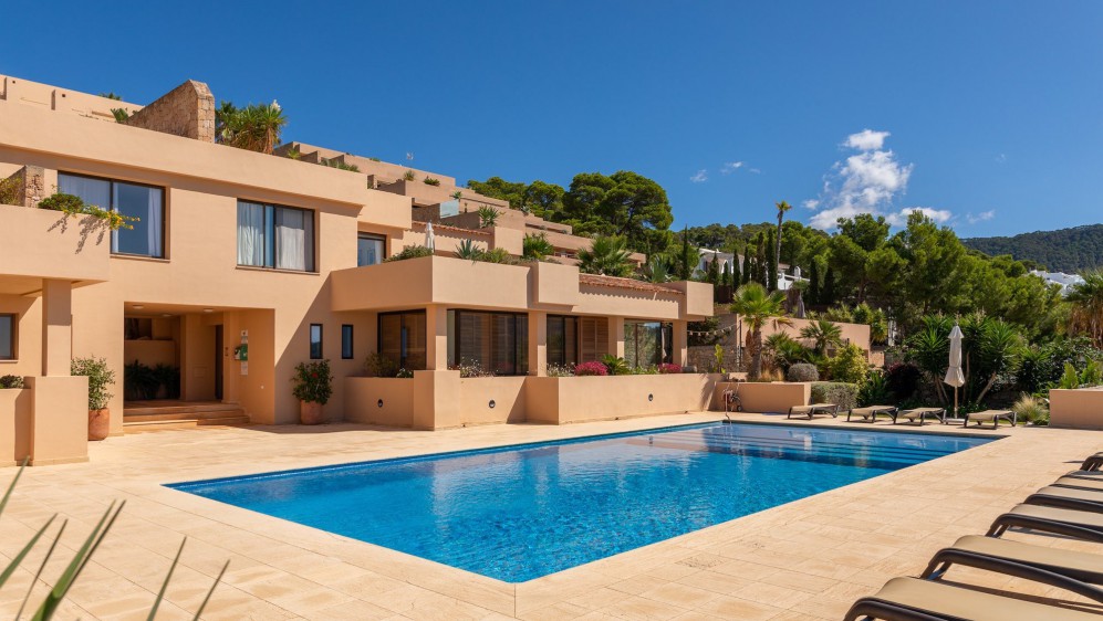 Luxury apartment with expansive terrace and breathtaking Es Vedrà views